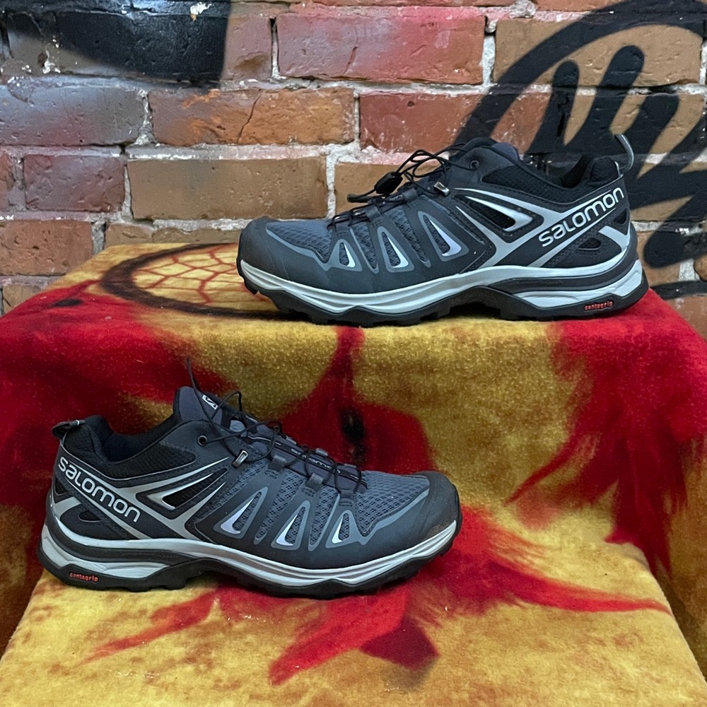 Salomon Black and Gray Athletic Shoes